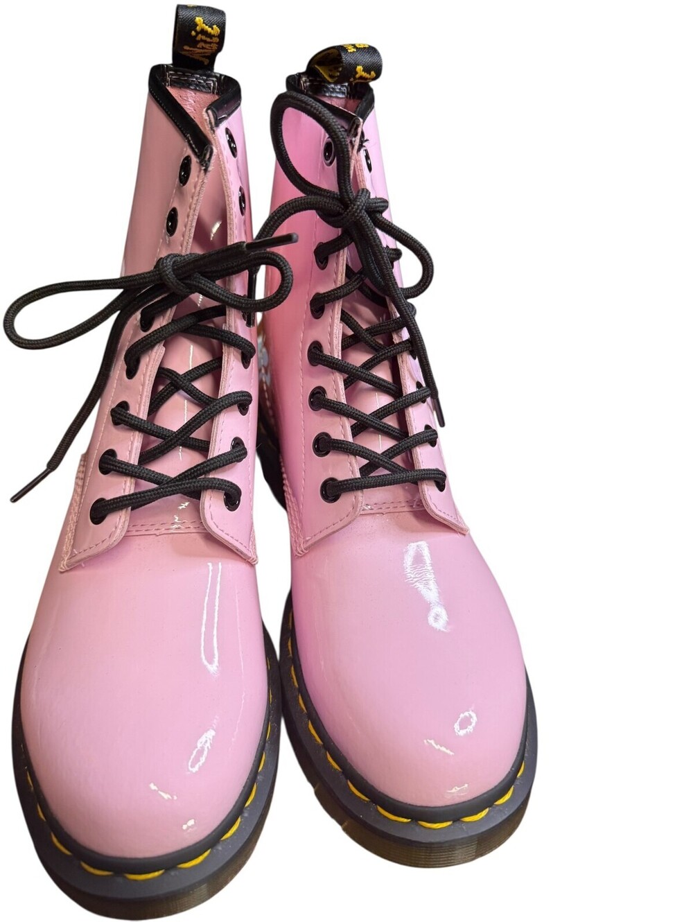 NWOT Dr. Martens 1460 Pale Pink Patent Leather Combat Boots Women's 9
